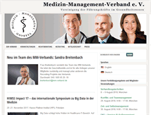Tablet Screenshot of medizin-management-verband.de